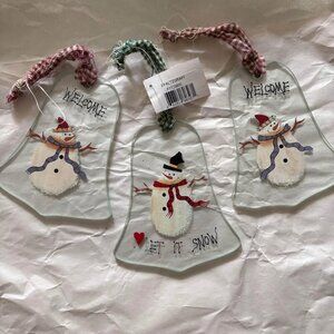 Pfaltzgraff Hand Painted Christmas Ornaments (Set of 3)